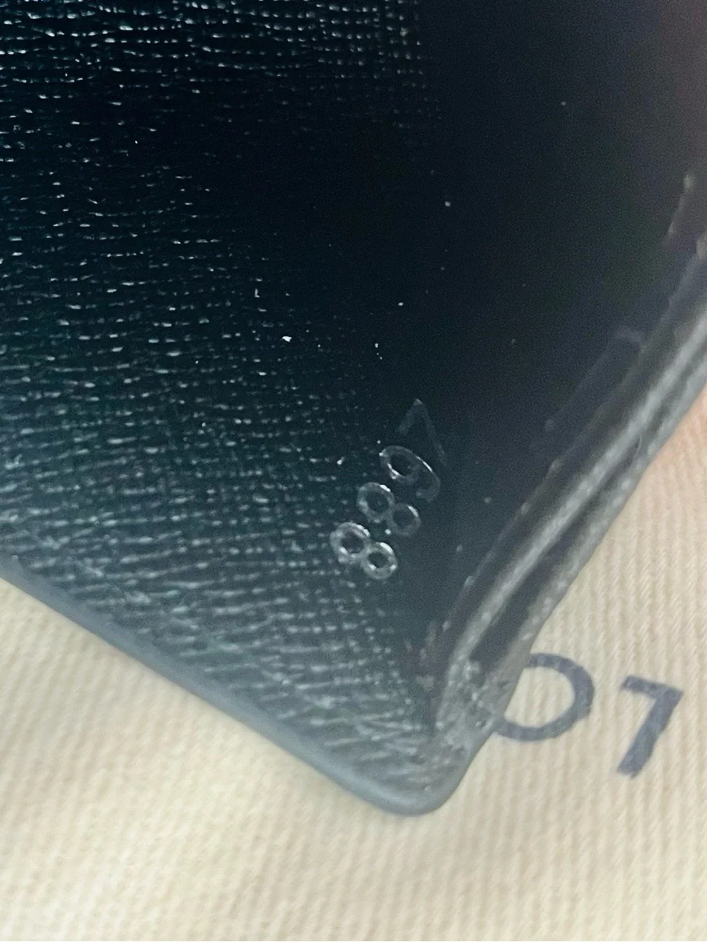 Louis Vuitton Black Monogram Canvas Bifold Wallet with Orange Box